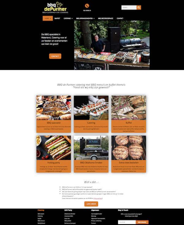 Wordpress website door wwXL voor BBQ de Purmer